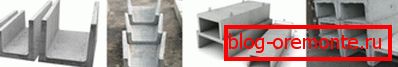 Sortiment von Betonwaren Sortiment von Betonwaren