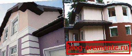 Fassadenputz in Farbe