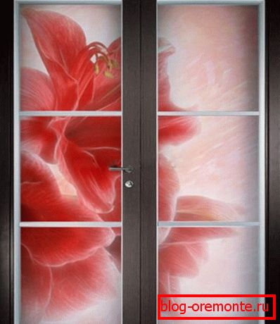 Floral Buntglastüren Innentüren mit Glasmalerei