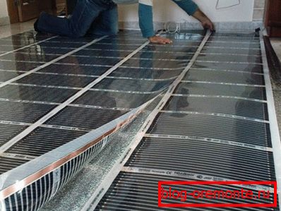 Installation der Folie unter dem Laminat