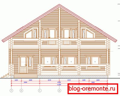 Die Zeichnung zeigt die Fassade des Hauses. Die Zeichnung zeigt die Fassade des Hauses.