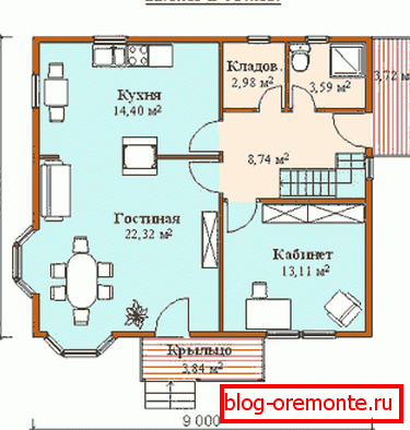 Grundriss mit Raumberechnung Grundriss mit Raumberechnung