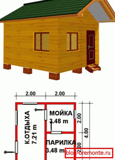 4x4 Badehausplan 4x4 Badehausplan