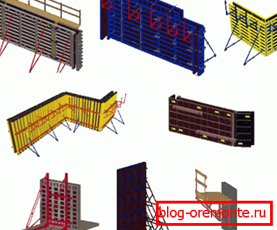 Verschiedene Schalungsoptionen Verschiedene Schalungsoptionen