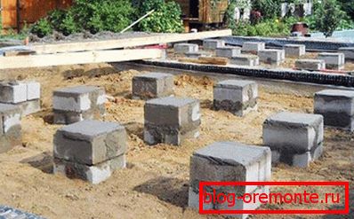 Pfahlfundament für Porenbetonrahmen Pfahlfundament für Porenbetonrahmen